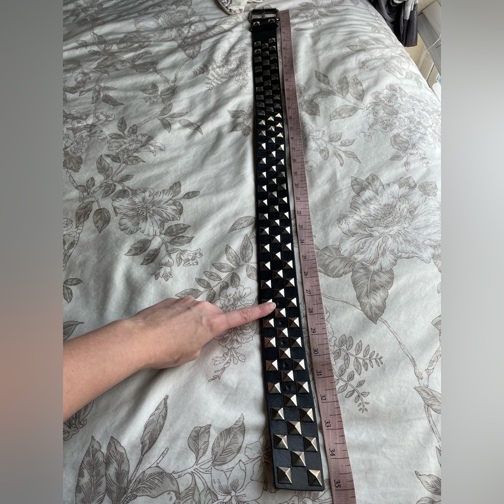 Streets Ahead Black and Silver Studded Belt - Picture 6 of 8
